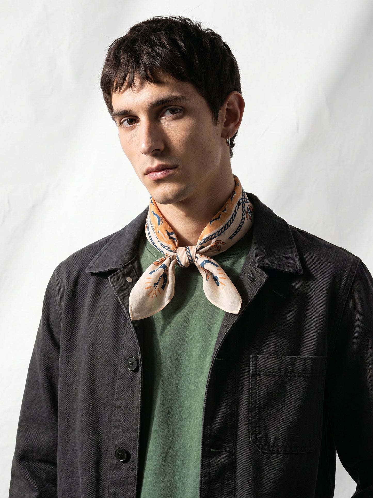 WESTERN FANGS | Mojave Sand Cotton Bandana | 55×55 cm