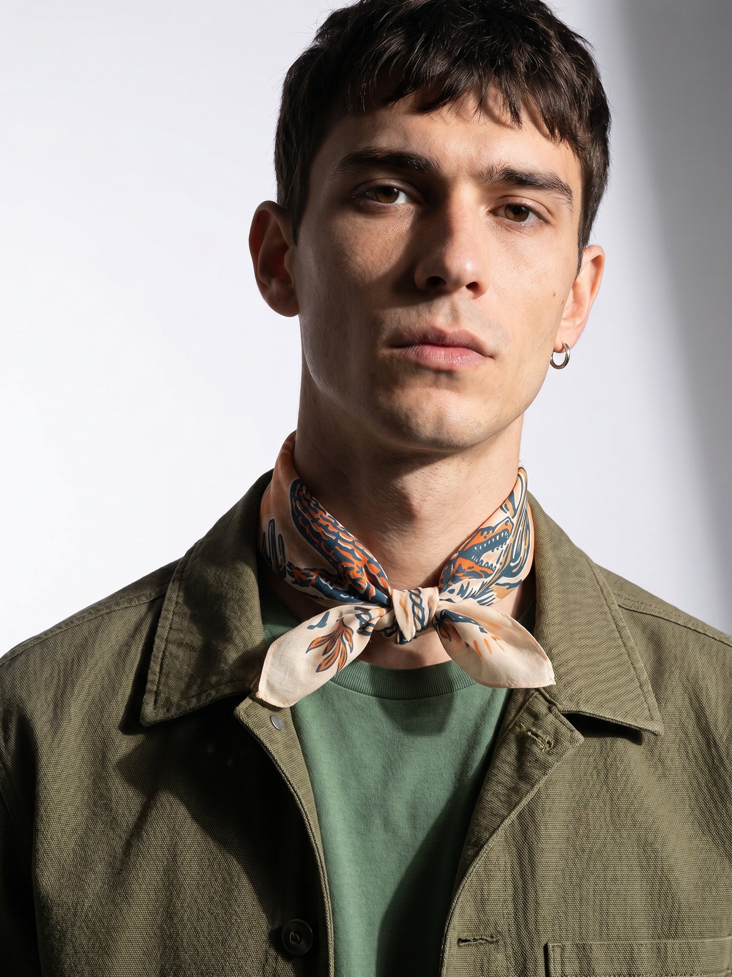WESTERN FANGS | Mojave Sand Cotton Bandana | 55×55 cm